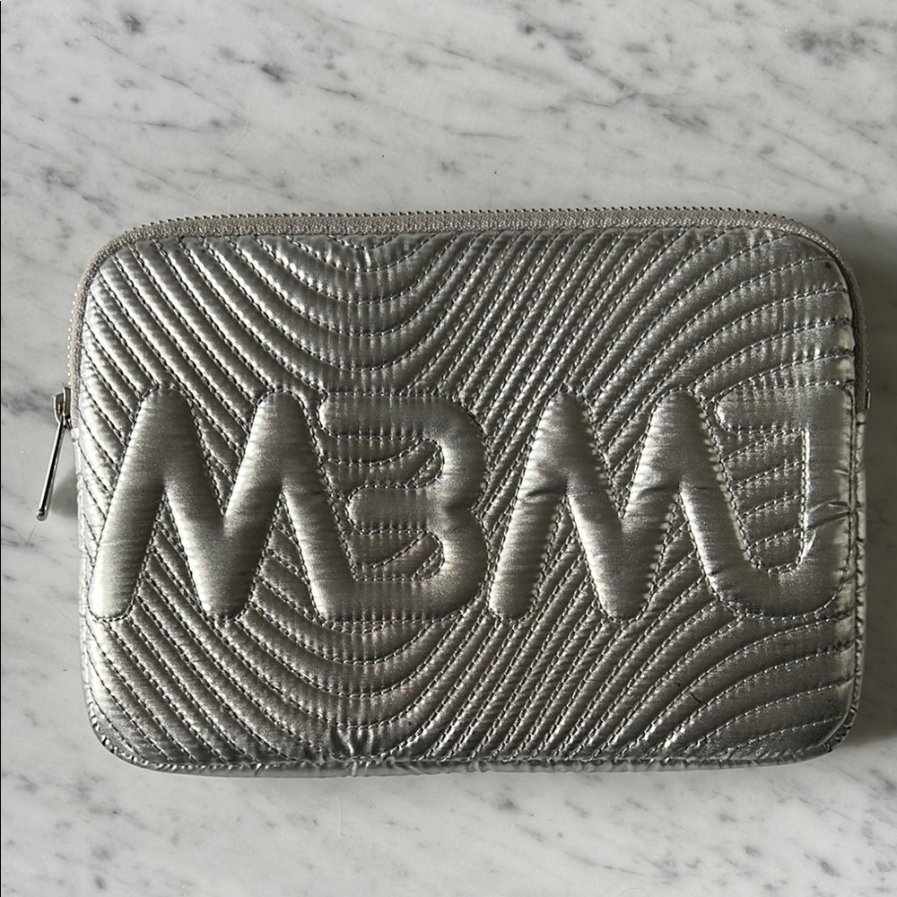 3 for $60 | Marc Jacobs MBMJ Quilted Silver Pouch
